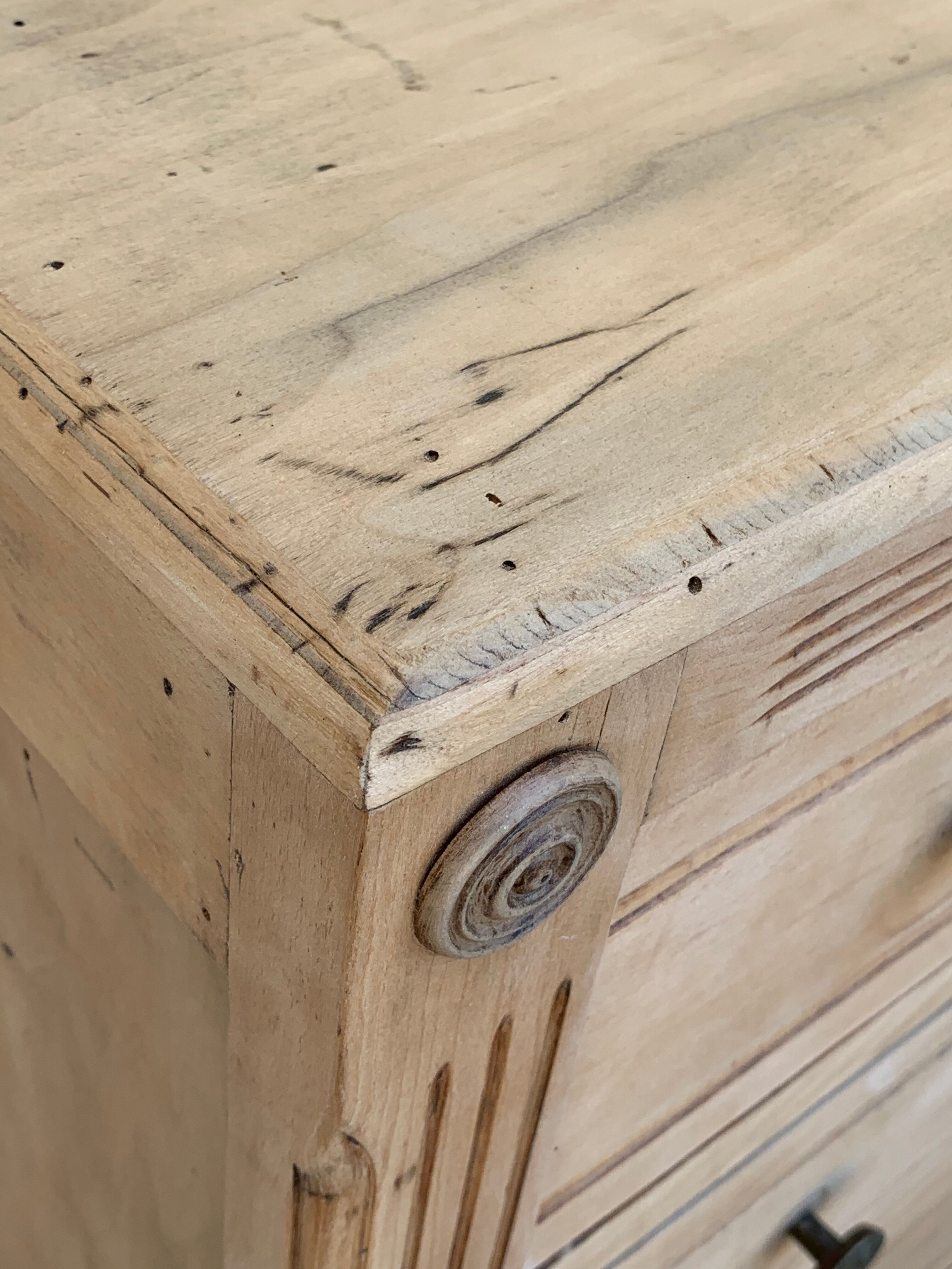 Parisian art deco chest of drawers raw wood
