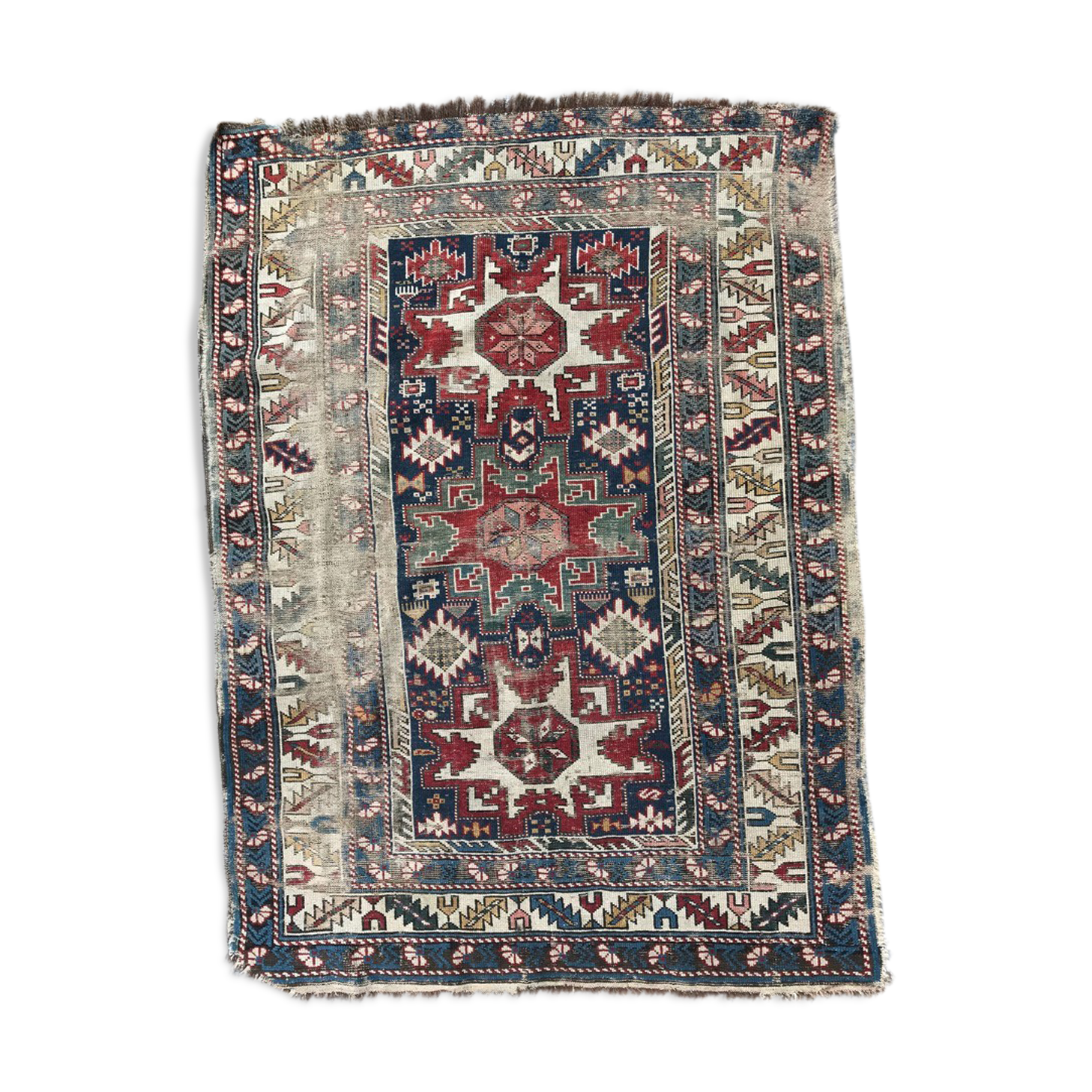 Carpet old Caucasian chirwan lesgui 133x100 cm