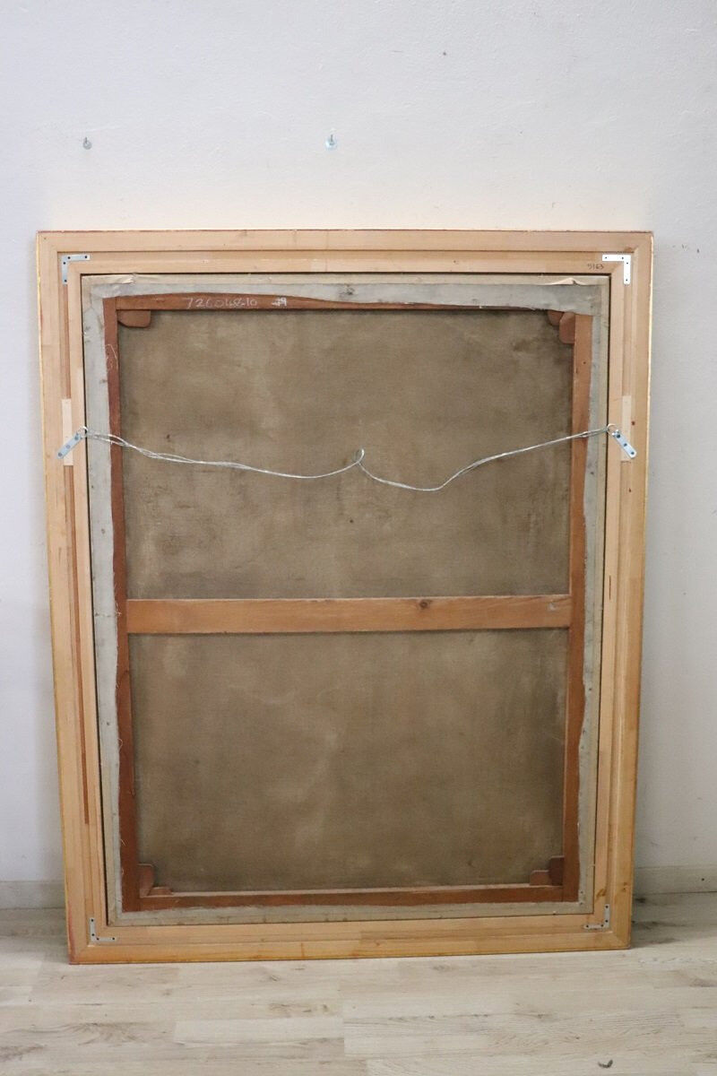 Large oil painting on canvas, portrait of a lady, signed and dated 1913