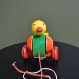 wooden pull-along duck