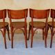 Série de 4 chaises bistrot vintage par Mahieu