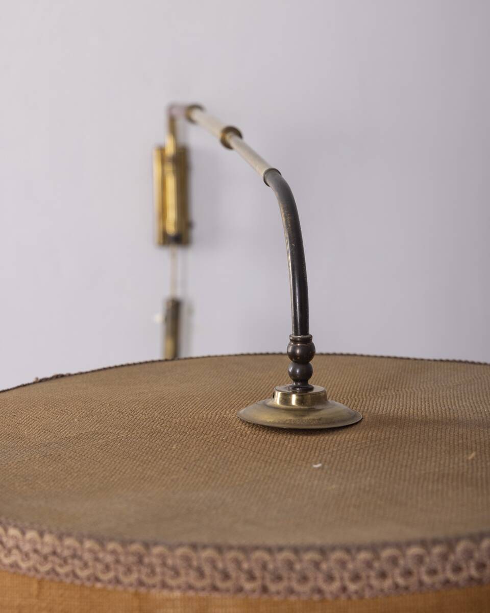 Applique murale vintage en laiton réglable des années 1950, design italien