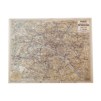 Plan of the Paris metro in 1920