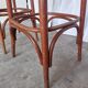 Mid-Century Thonet Style Bar Stools: Red Faux Leather Seat, Set of 2