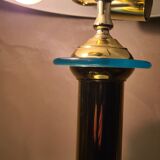 Lampe chrome et or 1980