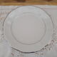 Kronester Bavaria white porcelain round dish and silver ledé