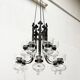 Lustre suédois mi-siècle en fer forgé et verre par Bertil Vallien et Axel Strömberg pour Kosta Boda et Bolin Smide, années 1960