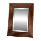Miroir biseauté en bambou vintage