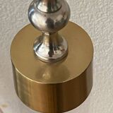 Silver and gold metal candle holder