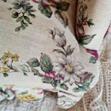 Antique flowered toad armchair