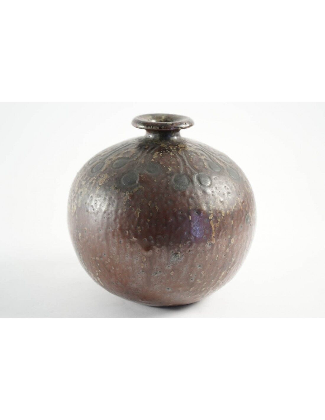 Enamelled ceramic vase