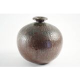 Enamelled ceramic vase