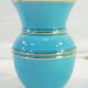 Paire de vases Verceram bleu turquoise et doré