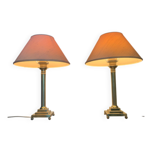 Paire de lampes laiton