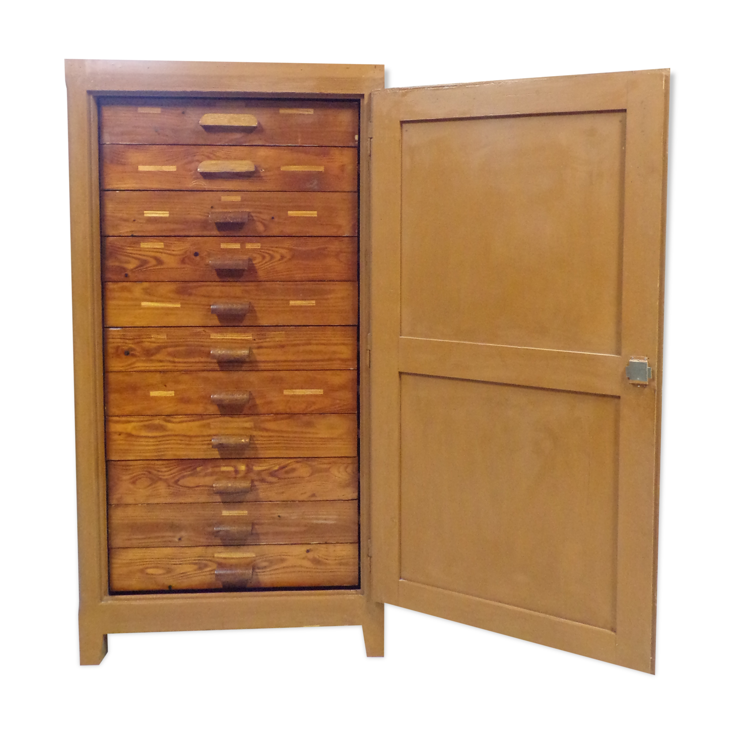 Old furniture of trade 11 drawers