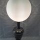 Atypical metal lamp medieval globe opaline style