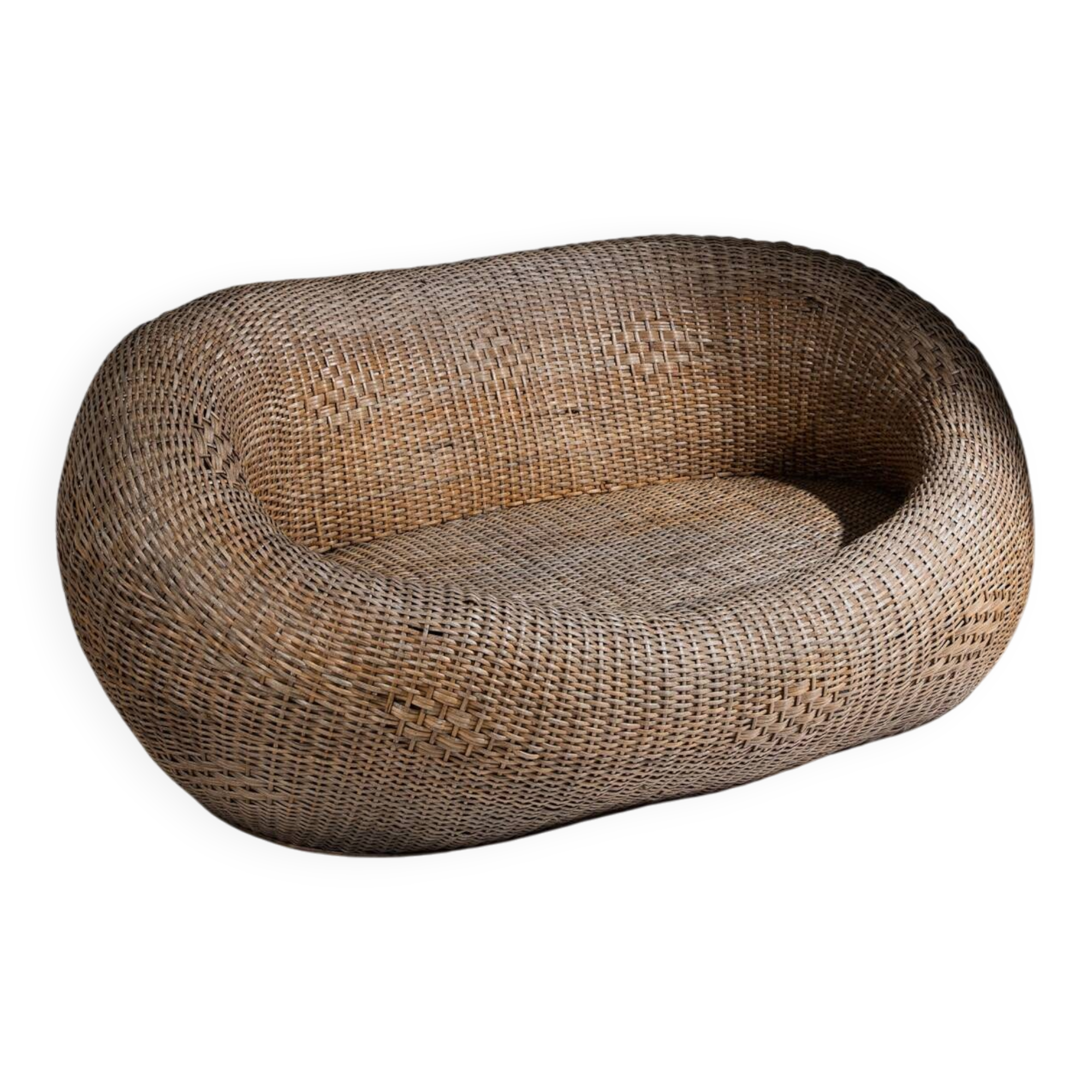 Wicker outdoor sofa, 1960s