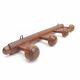 Wooden coat rack bamboo style 4 hooks mushroom shape