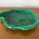 Antique Condiment Dish VALLAURIS Green Ceramic Vintage Tableware