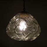 1970s pressed glass hanging lamp