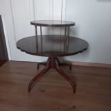 Mahogany two tier dumbwaiter table