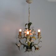 Lampe suspendue en métal. 3 lumières. Vintage des années 1960.