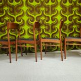 4 Teak Chairs HENNING KJAERNULF 1960"