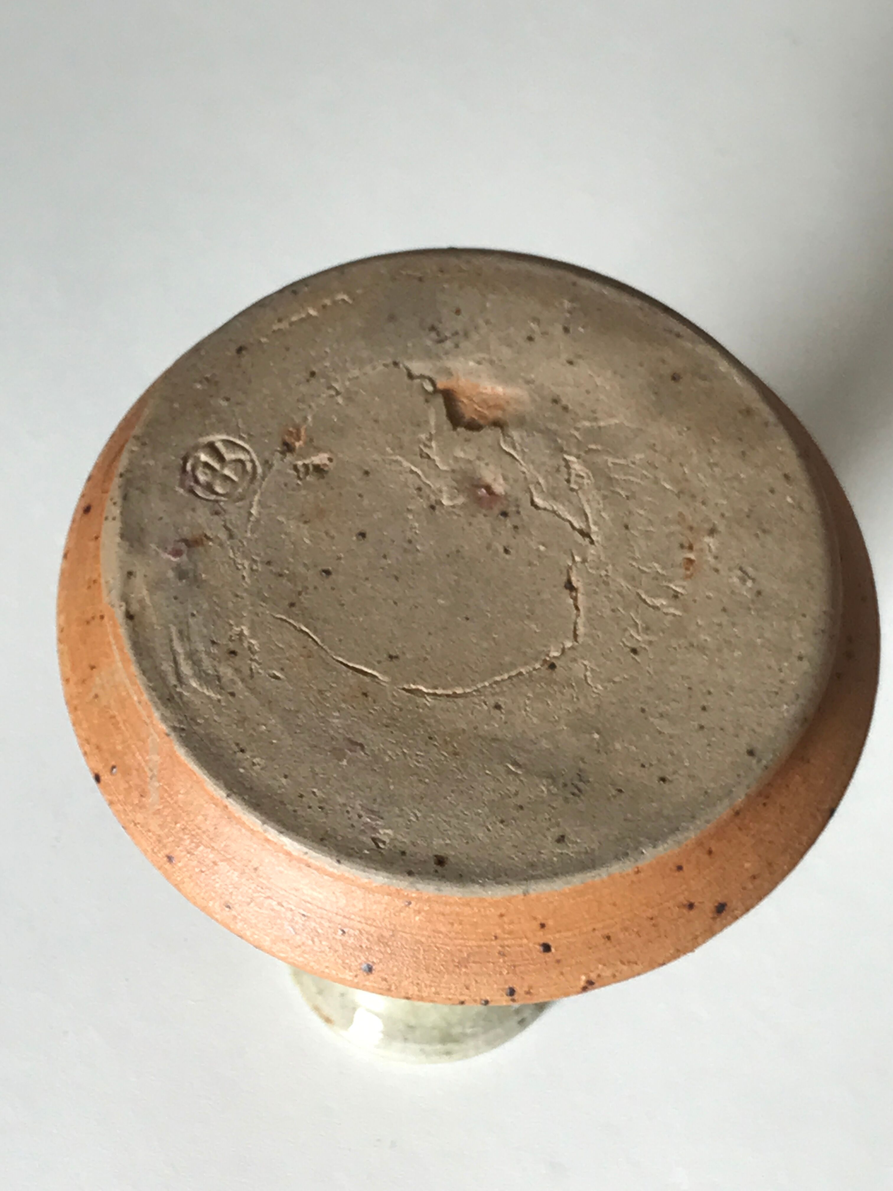 Vintage sandstone candle holder 1960