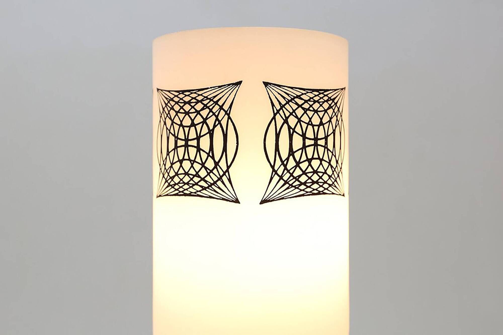 Mid-Century Modern French Table Lamp with Opaline Glass Shade, 1960s