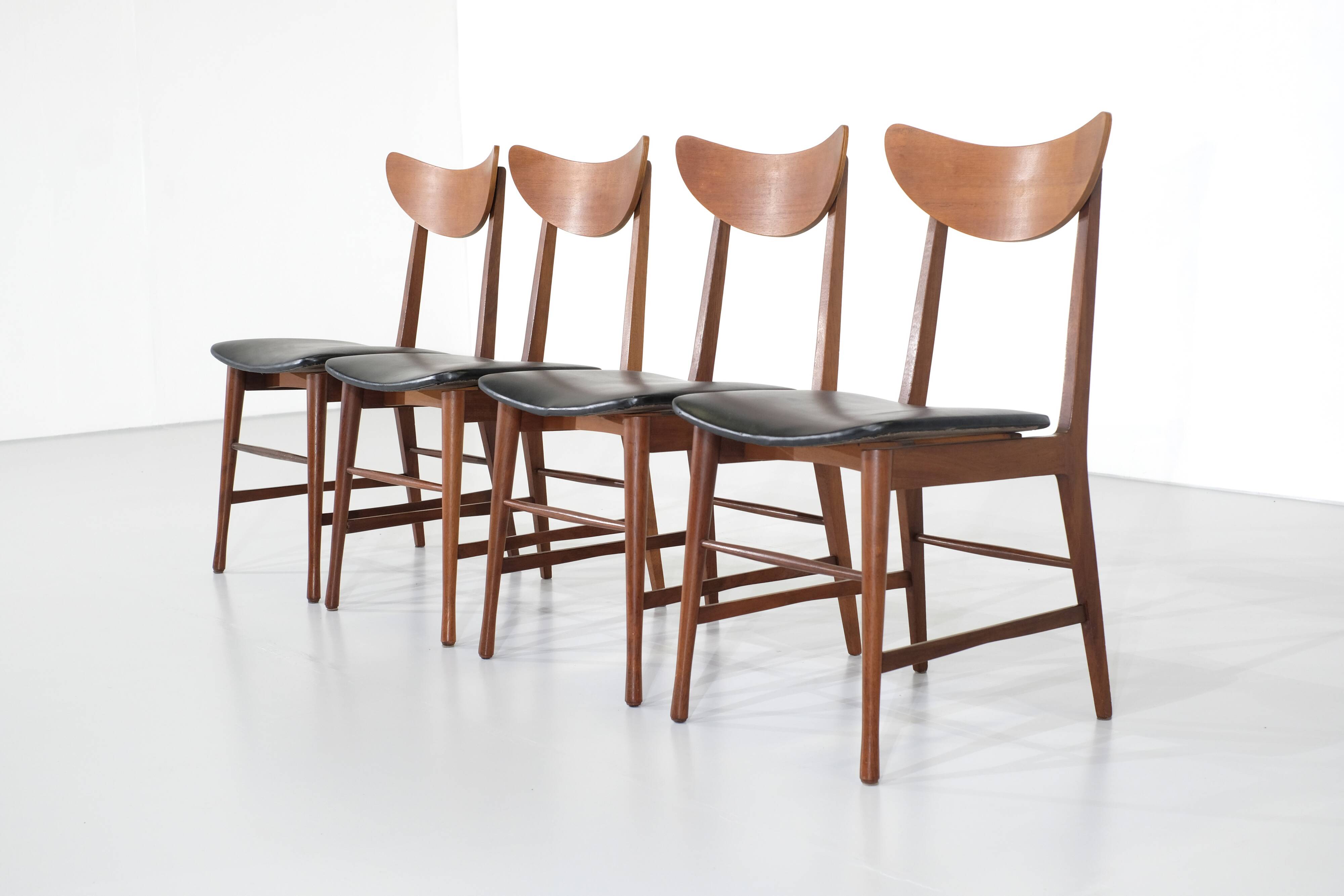 4 chaises en teck, Danemark, 1960
