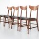 4 chaises en teck, Danemark, 1960