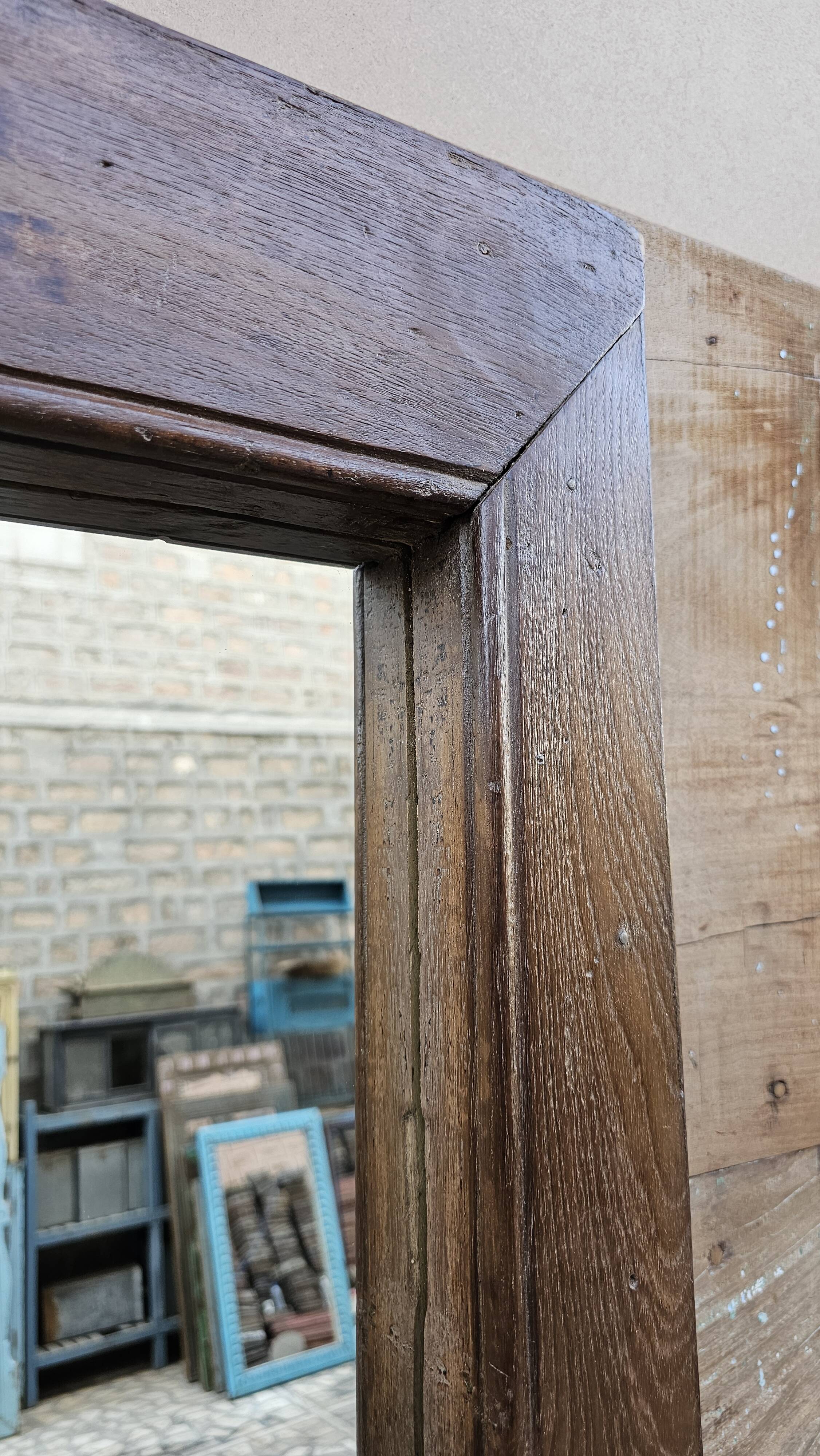 Burmese teak mirror