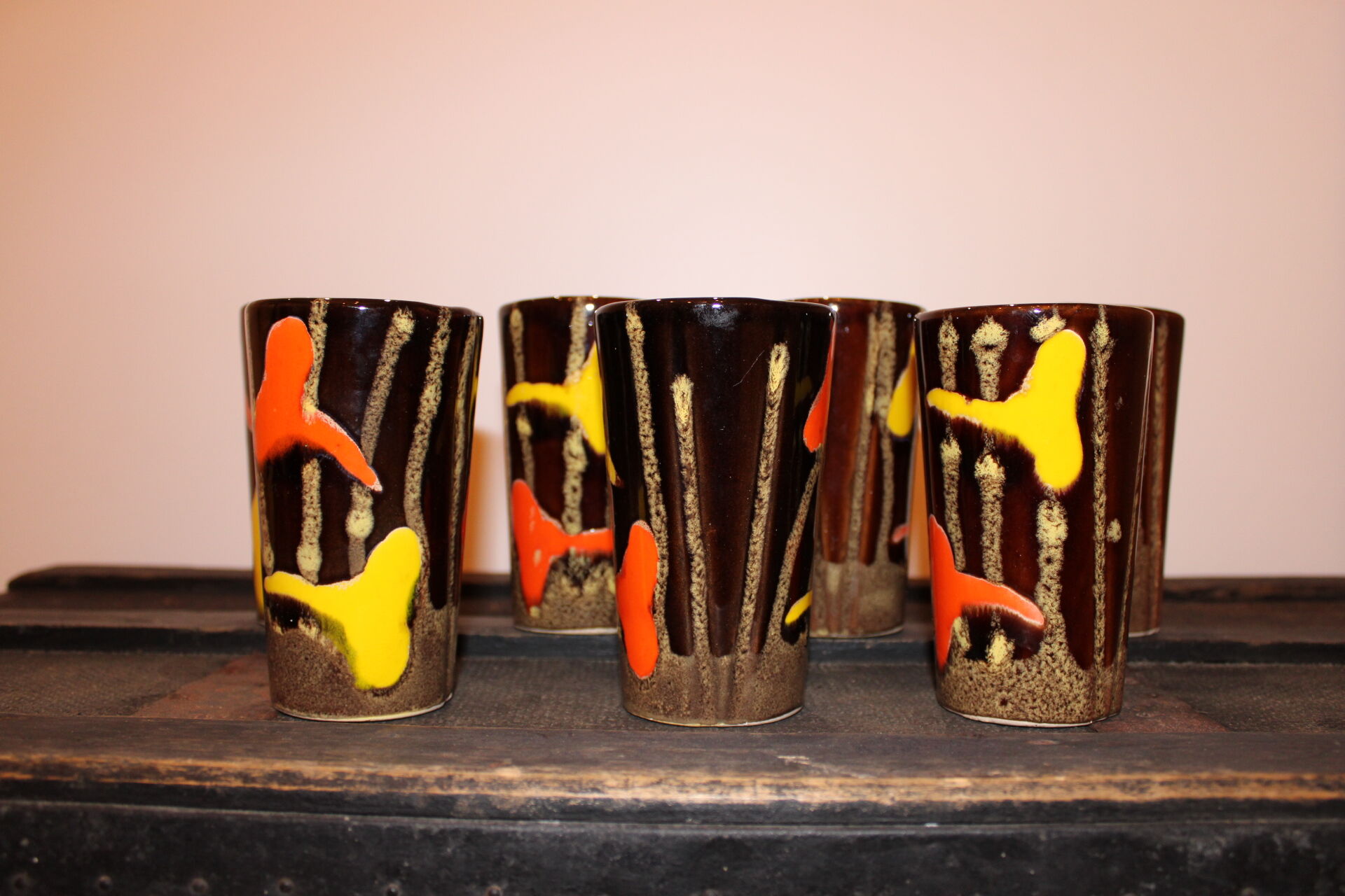 Lot de 7 mazagrans vintage tasses grande taille