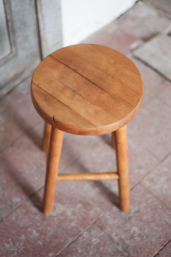 Tabouret vintage, tabouret bois , tabouret d'appoint, porte-plante, déco in