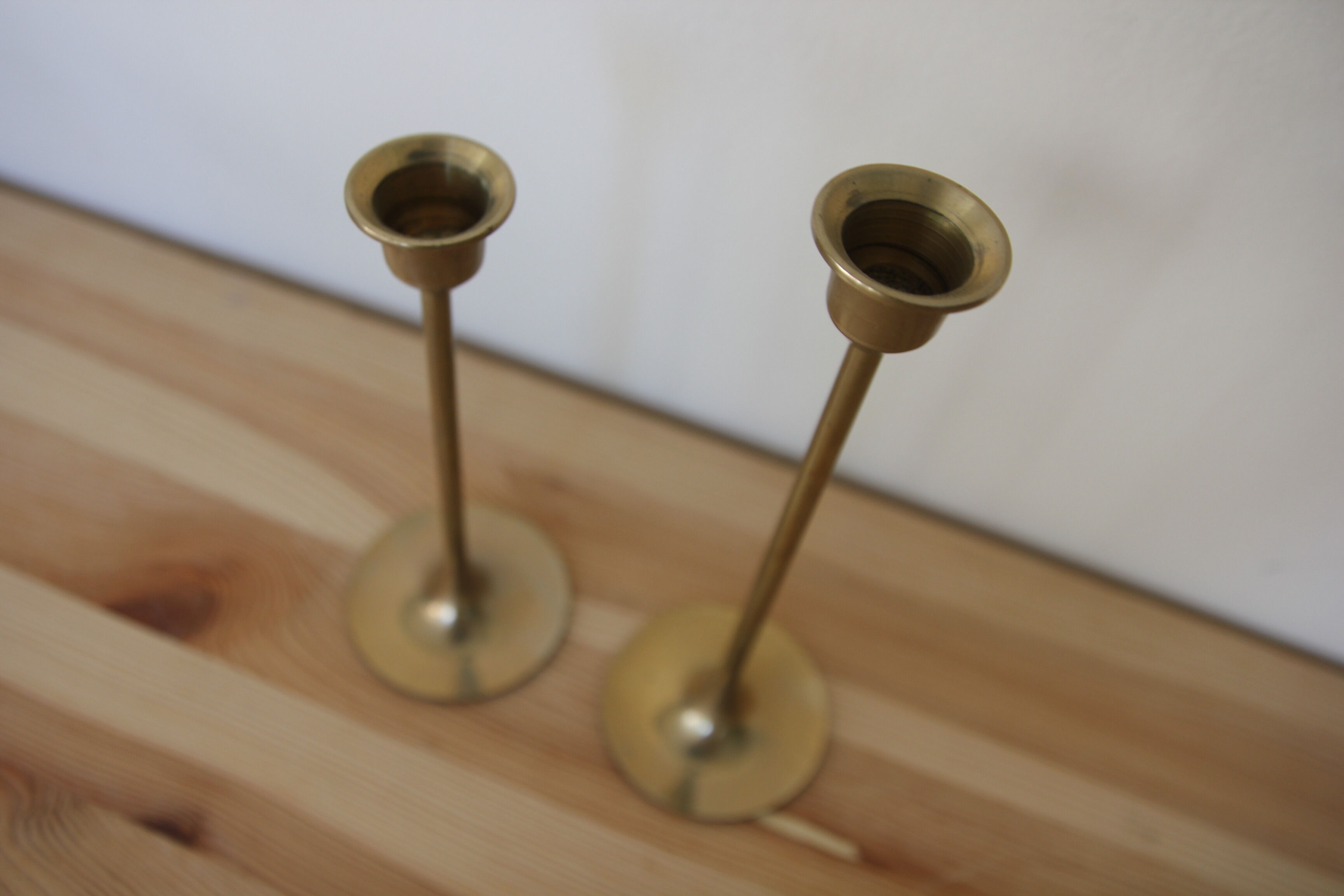 Brass candle holders