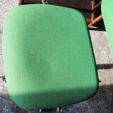 Ancien Fauteuil de Bureau Pivotant Vert