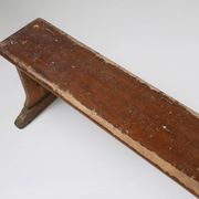 Rustic French Bench in Oak with Carvings and Nice Patina, 1850s