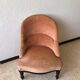 Fauteuil vintage en velours rose
