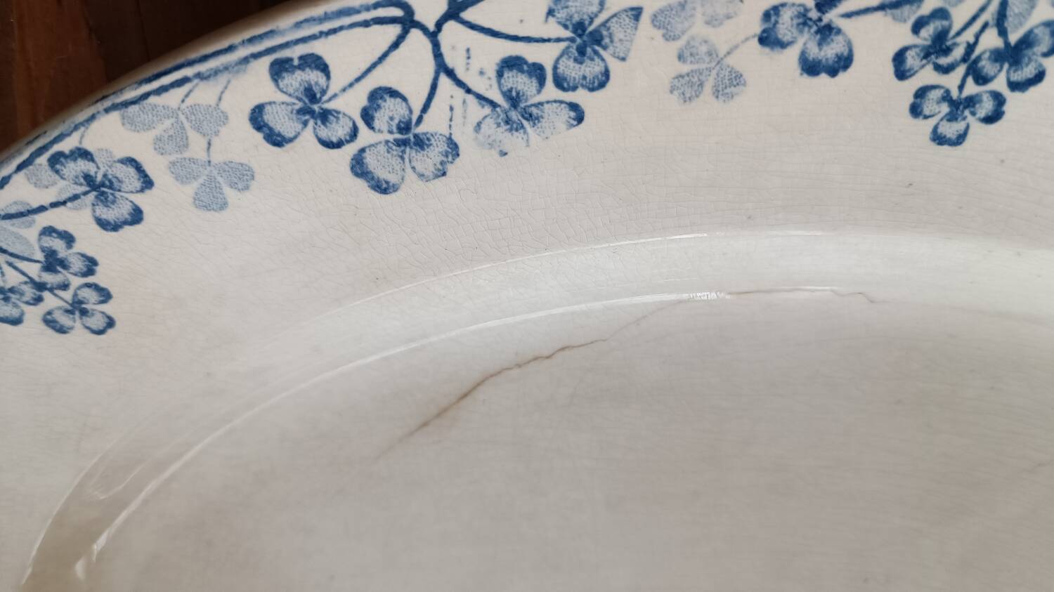 Oval iron earth dish Sarreguemines