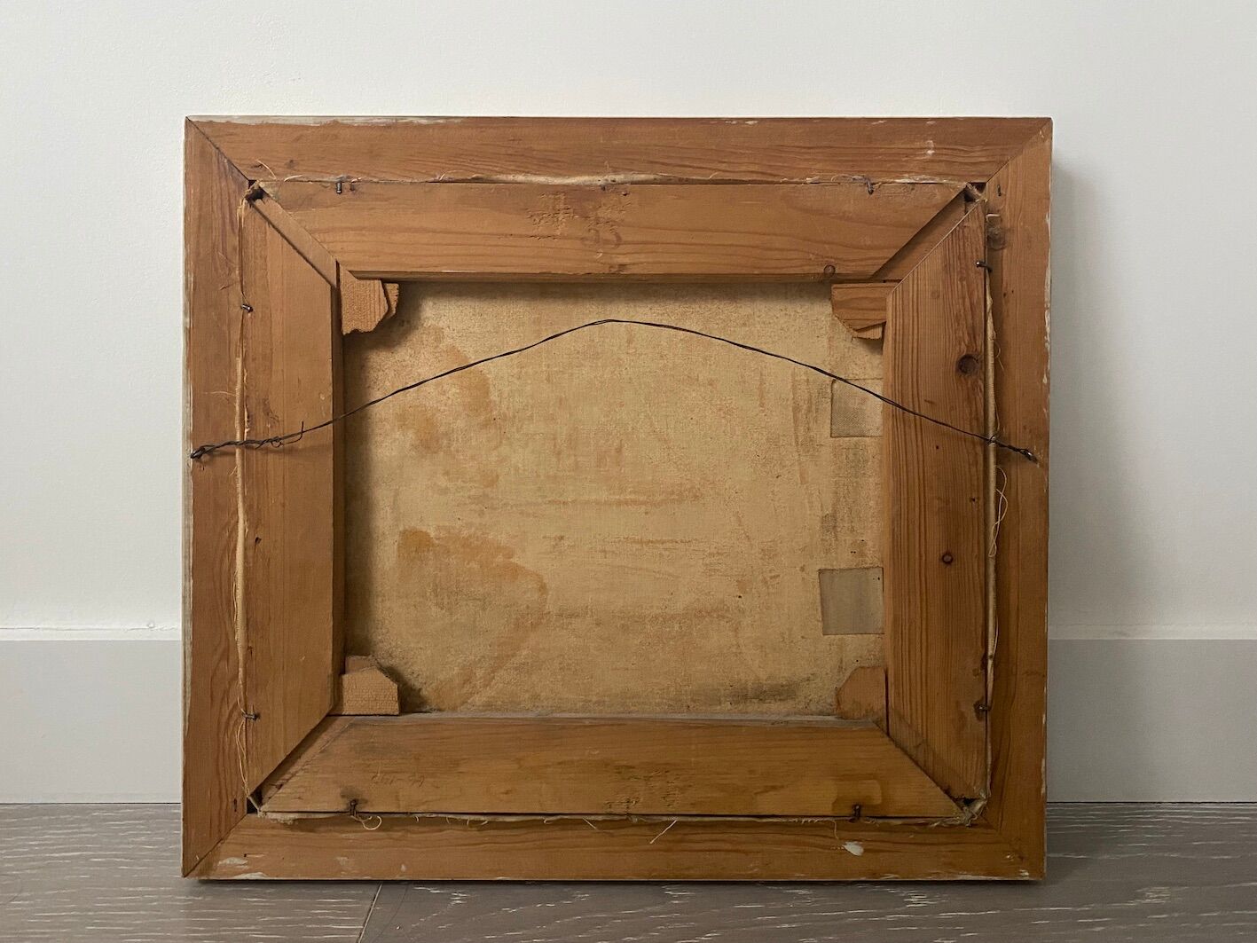 Mid Century Vintage Framed Oil Painting - By the Lake