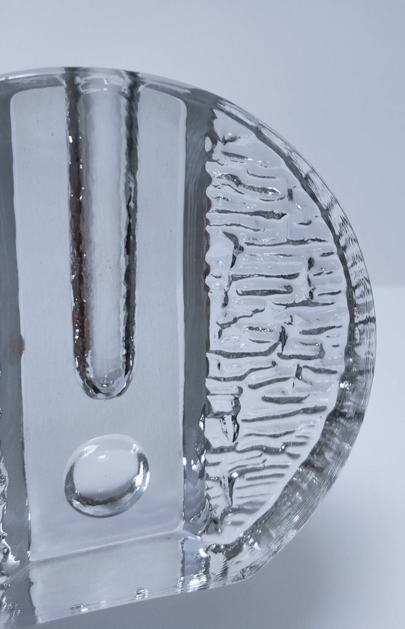 vase verre design walther pukerberg glasbruk années 70