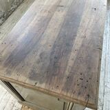 XXL walnut trade counter with multiple drawers
