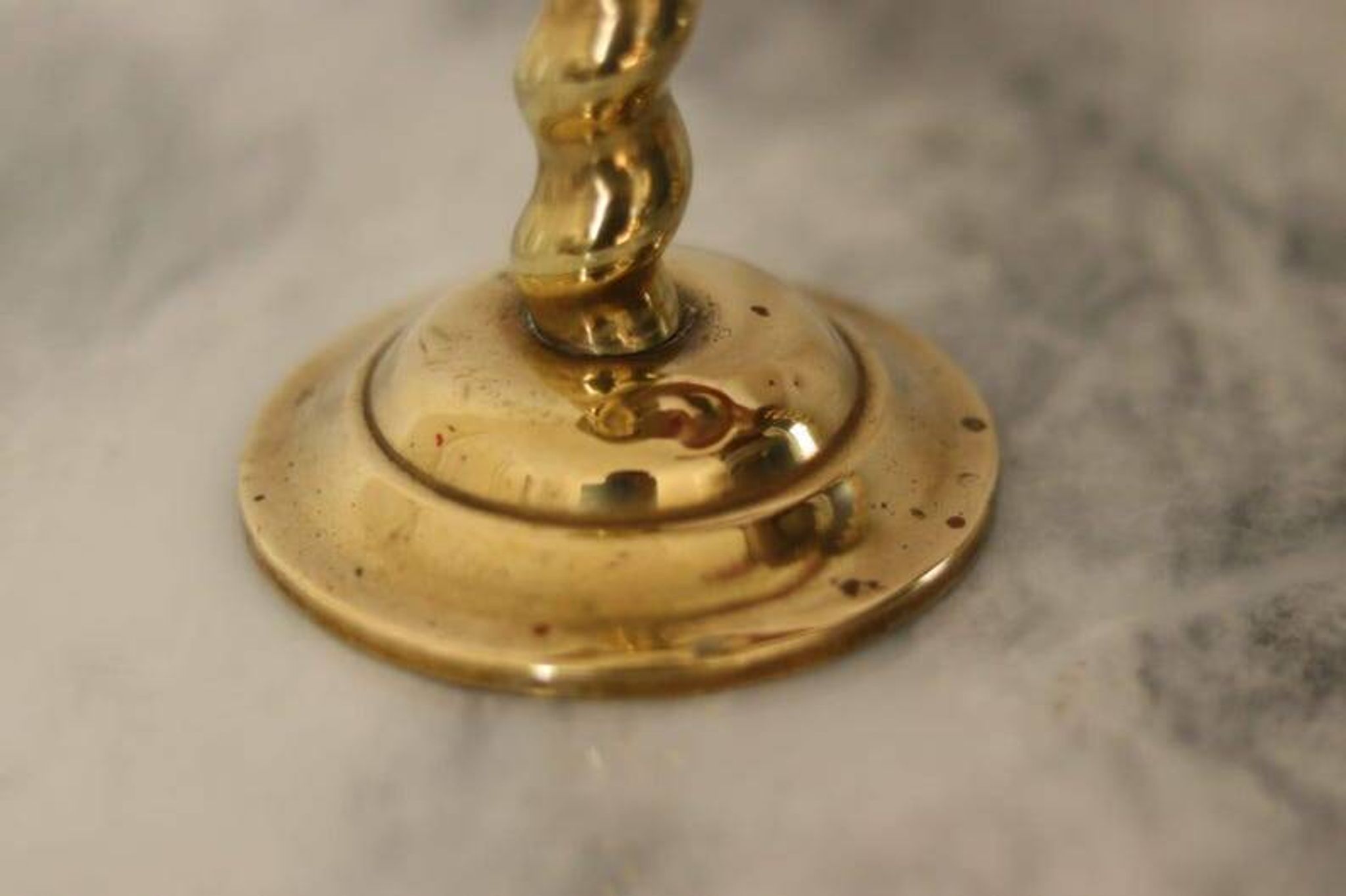 Pair of Vintage Swedish Brass Angel Candle Holders