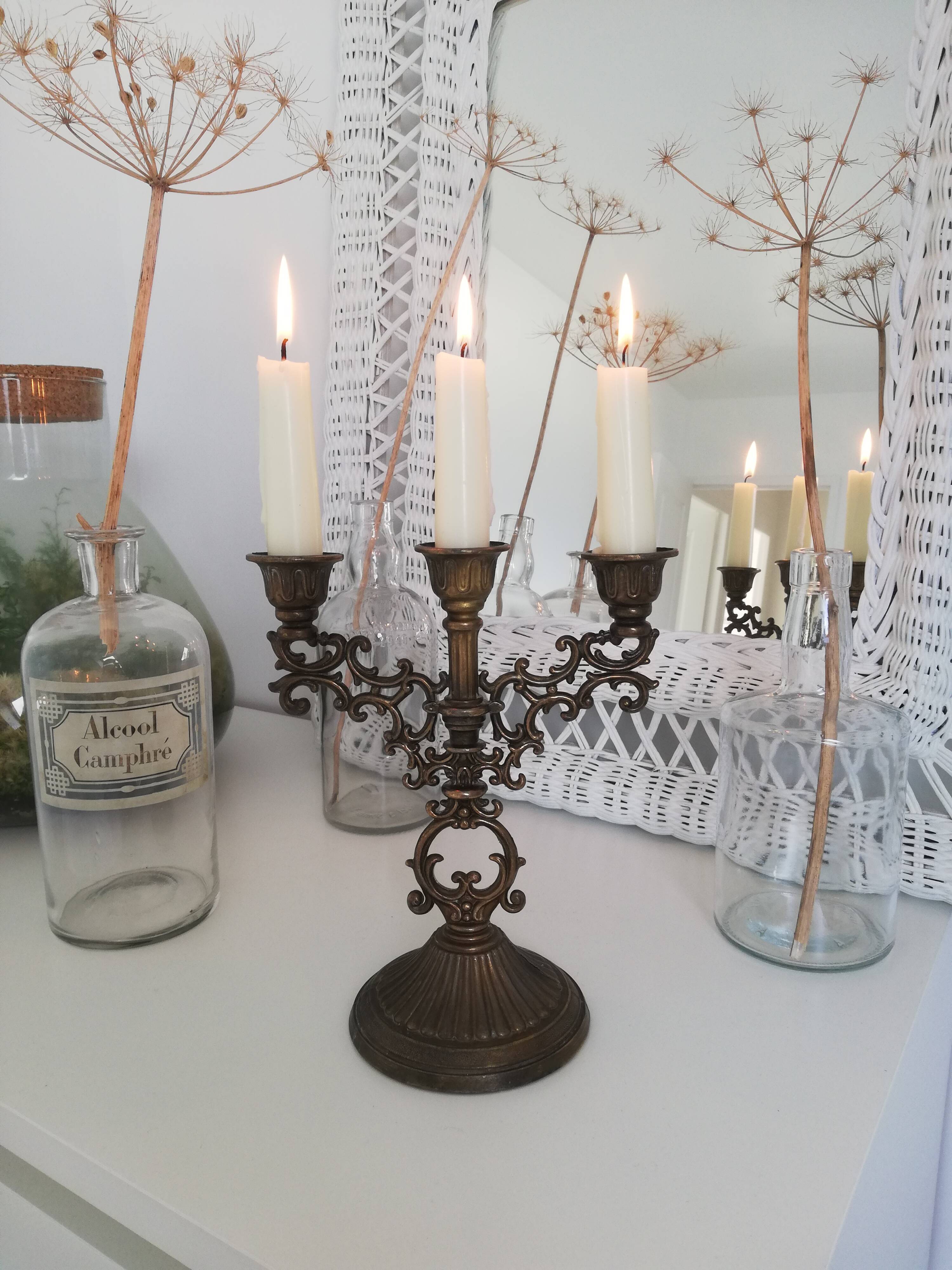 Vintage 3-burner chandelier