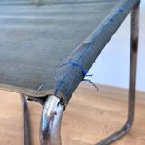 Chrome Bauhaus stool Thonet B8 by Marcel Breuer, 1930 'Eisengarn'