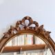 Gustavian knot hand carved oval wooden mirror