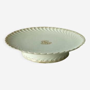 Haviland compotier en porcelaine de limoges monogramme