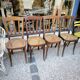 Série de 4 chaises de bistrot cannées vers 1900