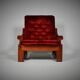 Fauteuil et tabouret , années 1960