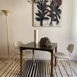 Vico Magistretti pour Cassina table Carimate vintage années 60 bois teintée